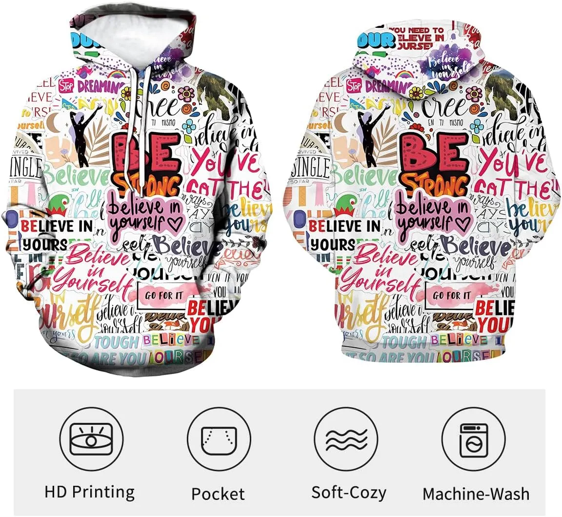 LAOLIUSN Men's Hipster Hip Hop Urban Sweatshirt Graffiti Street Art Hoodie Funny Pullover