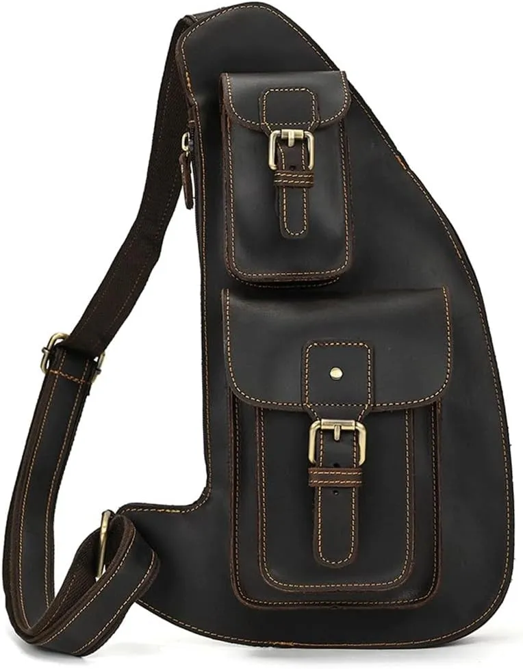 Large Capacity Outdoor Sports Shoulder Bag Backpack Retro Crossbody Bag