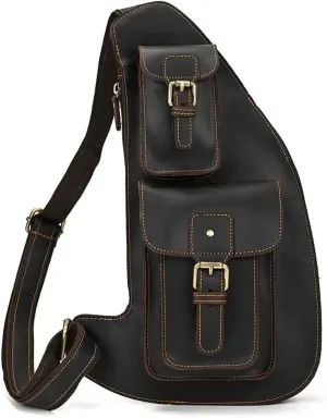 Large Capacity Outdoor Sports Shoulder Bag Backpack Retro Crossbody Bag