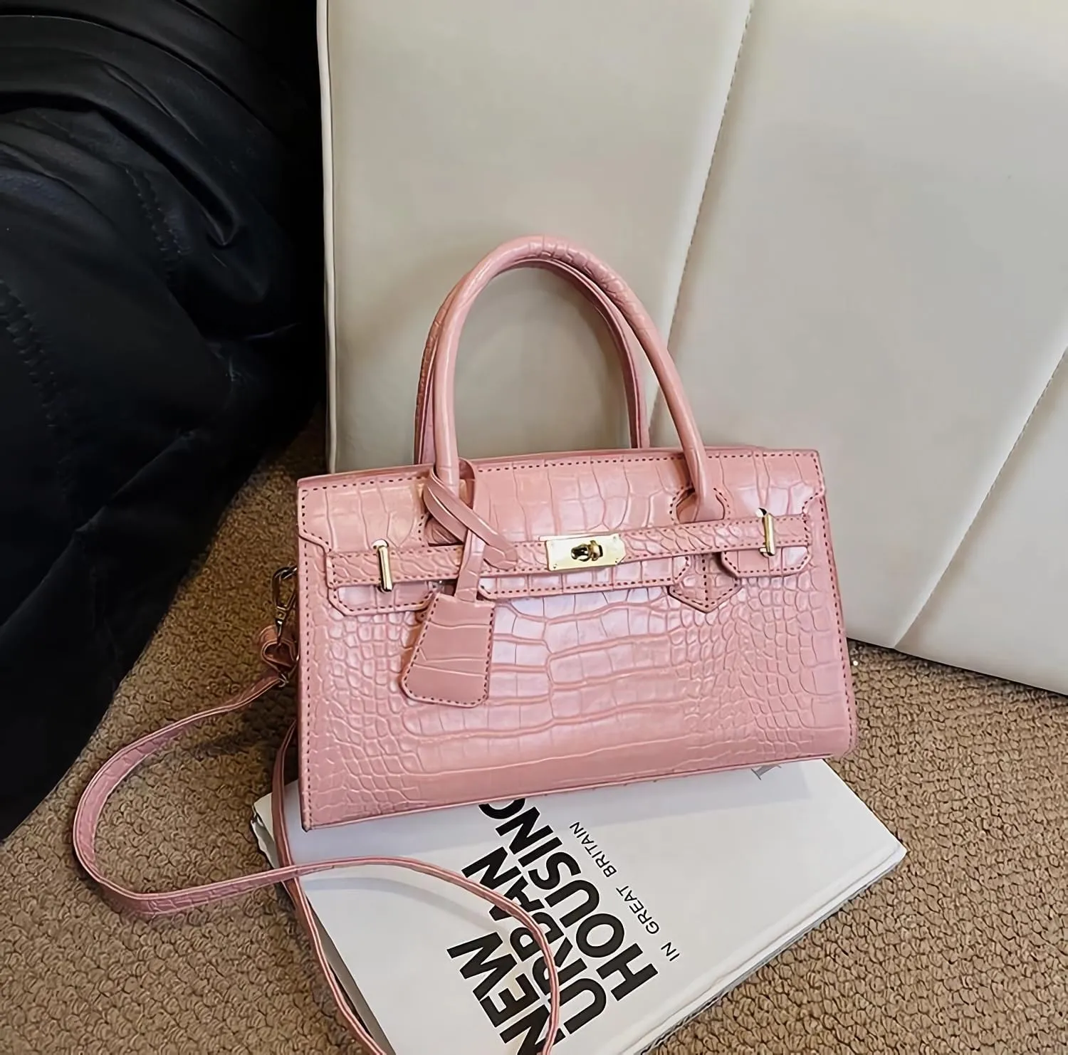 Large capacity women's handbags adjustable shoulder straps shoulder bags and crossbody bags PU underarm Purses