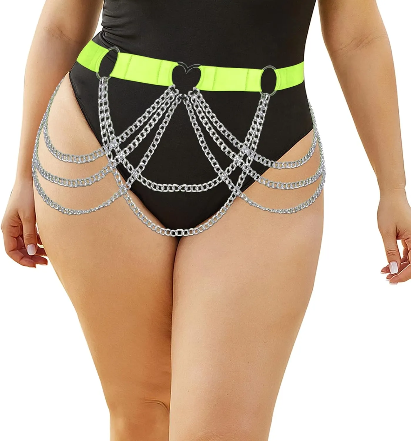 Large size Waist belts Body chain harness for women Plump Festival rave Halloween Punk gothic Plus size Lingerie cage