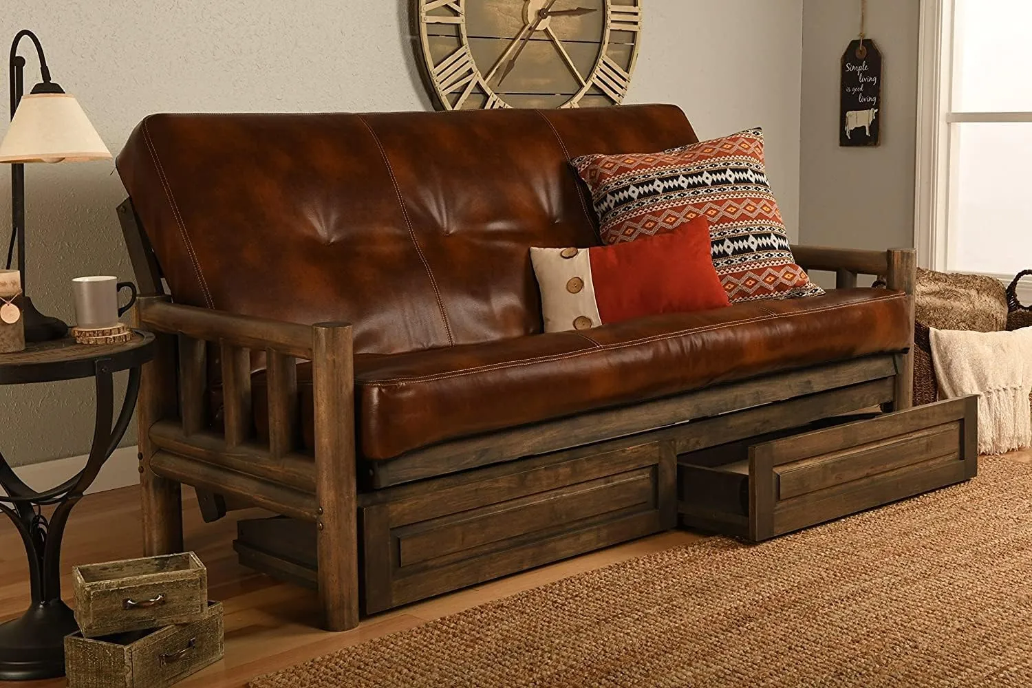 Leather 6000 Series Futon Mattresses Vertical Innerspring Full Size (Saddle)