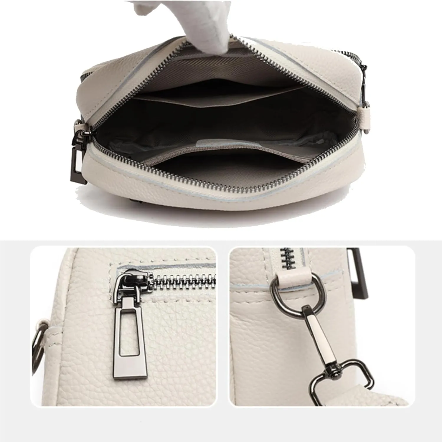 Leather Crossbody Bag for Women, Purse Shoulder Bag with Adjustable Strap, Small Shoulder Purse Handbag for Women