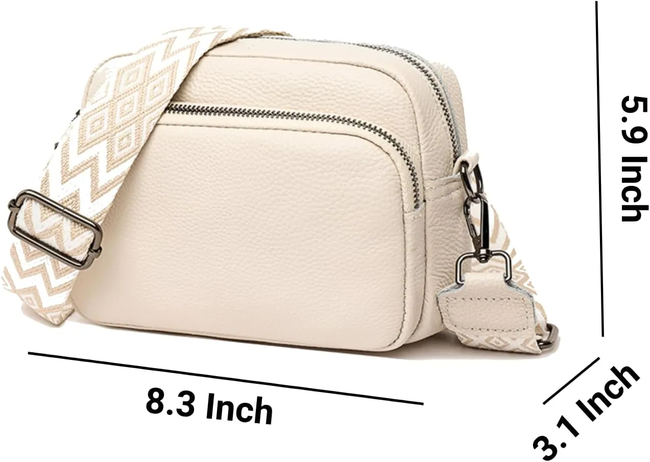 Leather Crossbody Bag for Women, Purse Shoulder Bag with Adjustable Strap, Small Shoulder Purse Handbag for Women