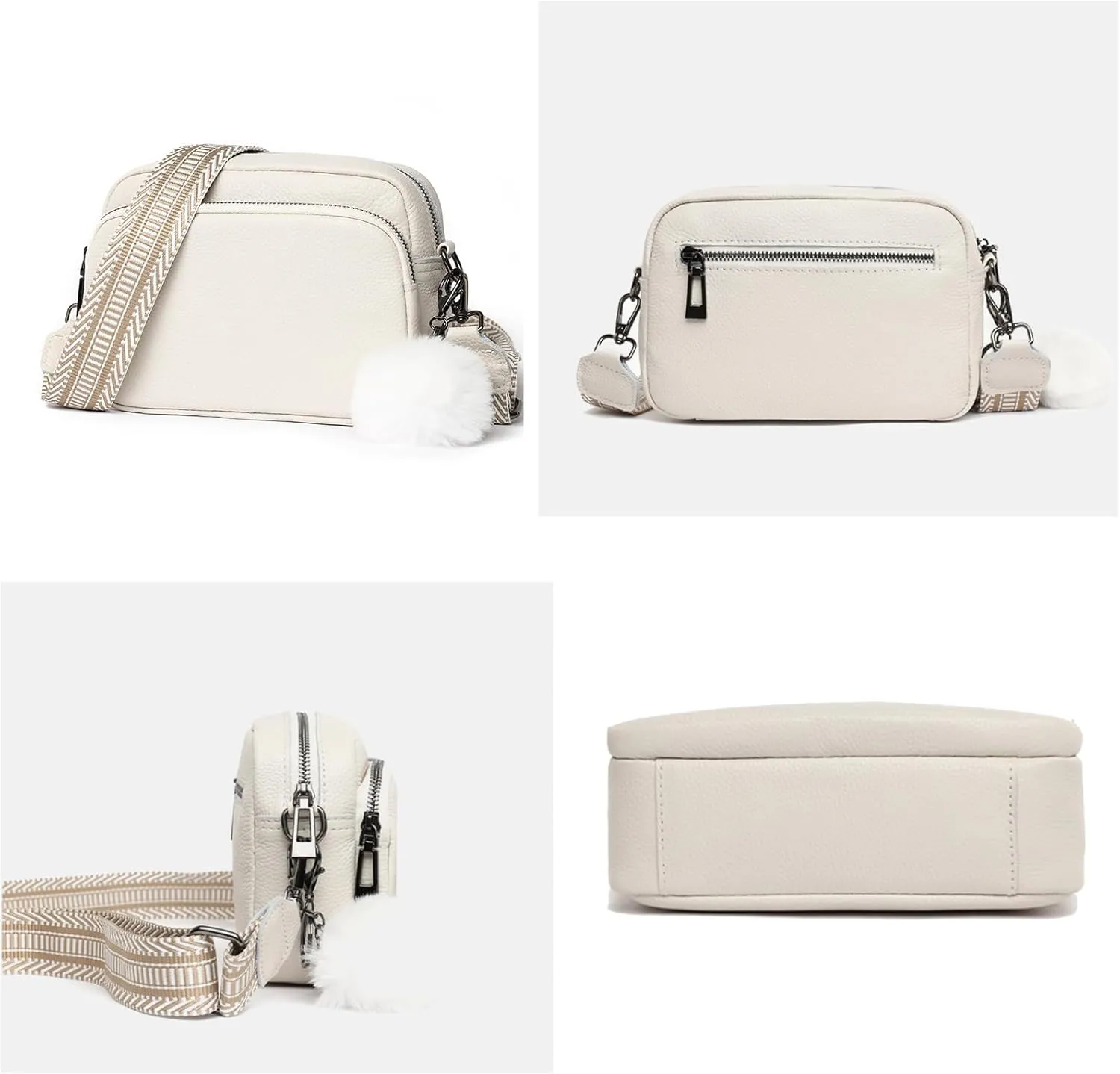 Leather Crossbody Bag for Women, Purse Shoulder Bag with Adjustable Strap, Small Shoulder Purse Handbag for Women