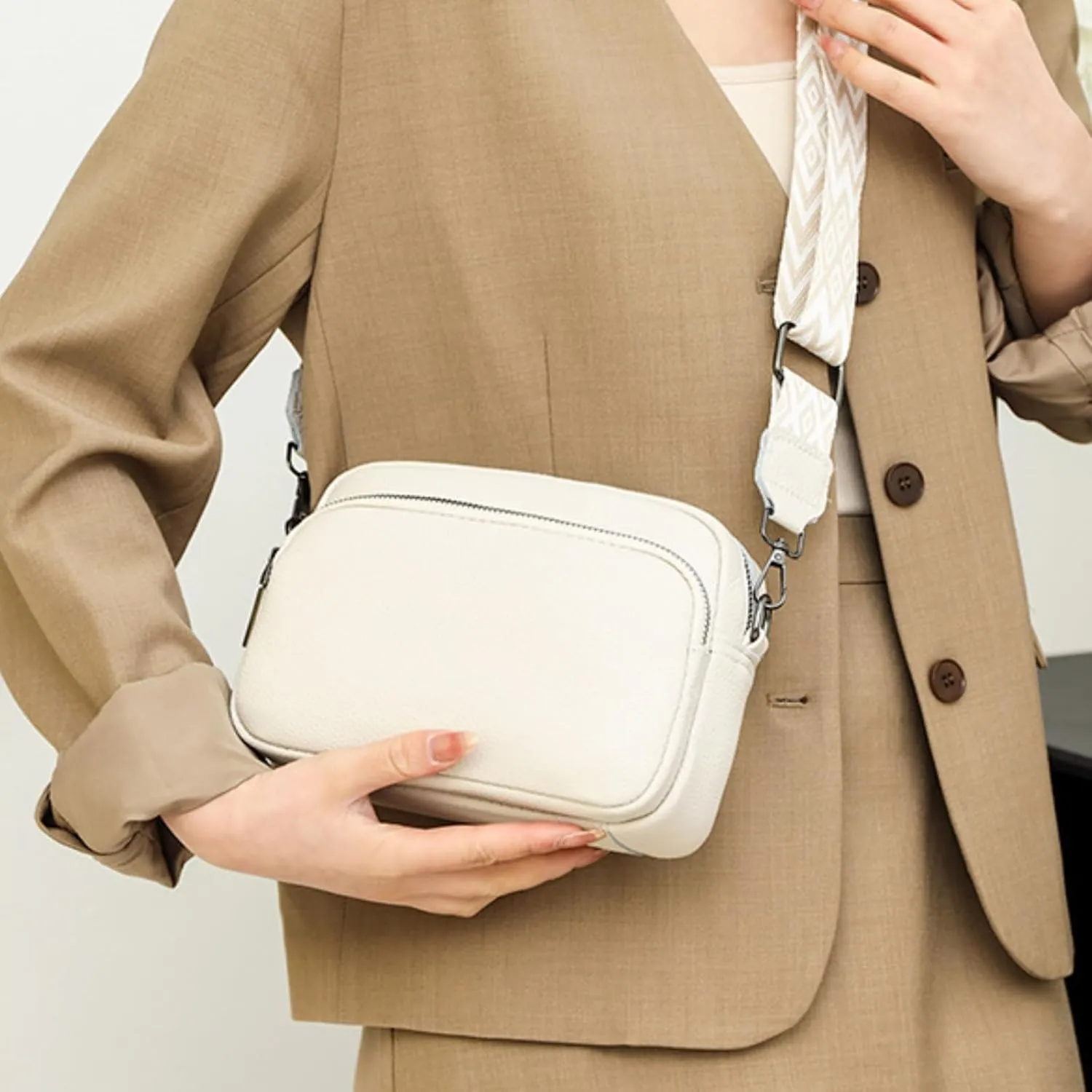 Leather Crossbody Bag for Women, Purse Shoulder Bag with Adjustable Strap, Small Shoulder Purse Handbag for Women