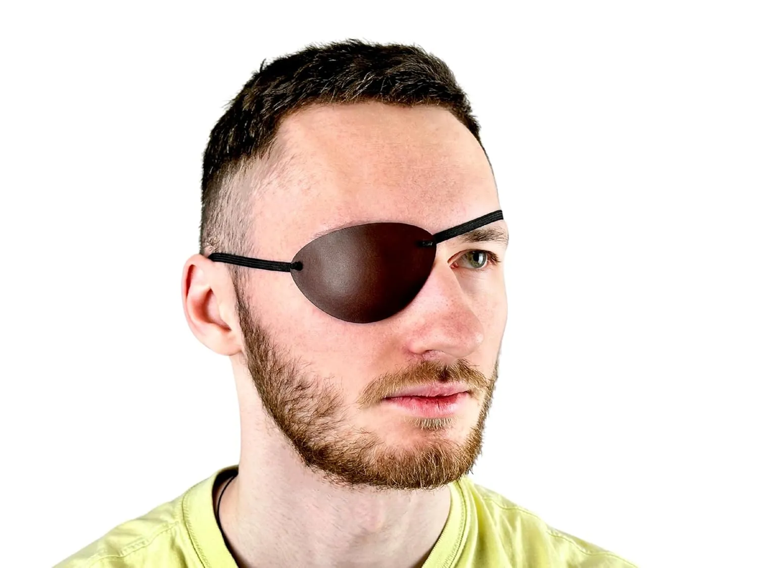 Leather Eye Patch, Eye Patch, Man Eye Patch, Woman Eye Patch, Slim Eye Patch, Eye patch (Dark brown)