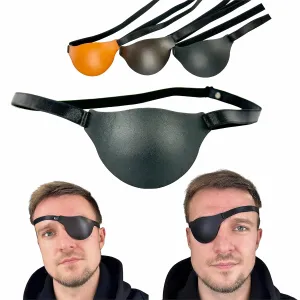 Leather Eye Patch, Eye Patch, Man Eye Patch, Woman Eye Patch, Slim Eye Patch, Eye patch (Dark Brown)