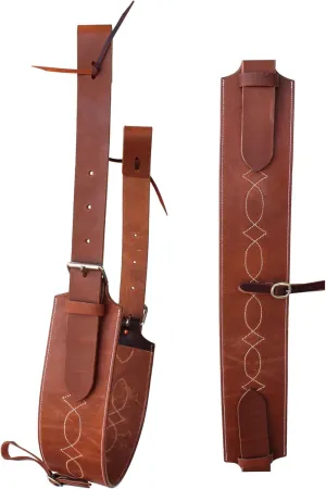 Leather Western Horse Saddle Girth Back Cinch Strap Western Horse Saddle Bucking Strap Rear Girth Flank Cinch Smooth Leather Size Length: 40 Buckle to Buckle & Width: 2.75 with 2 Buckles, LG02