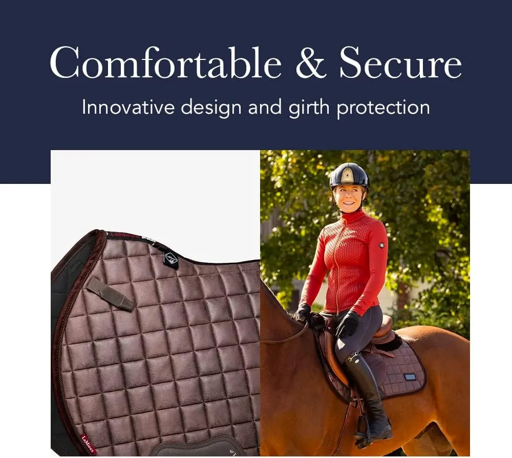 LeMieux Show Jumping Suede EuroJump Square Saddle Pad - English Saddle Pads for Horses - Equestrian Riding Equipment and Accessories