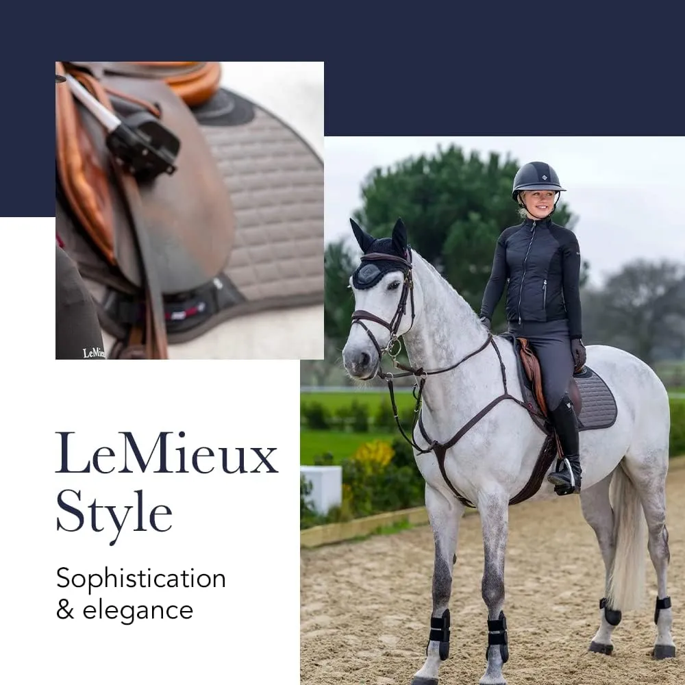 LeMieux Show Jumping Suede EuroJump Square Saddle Pad - English Saddle Pads for Horses - Equestrian Riding Equipment and Accessories