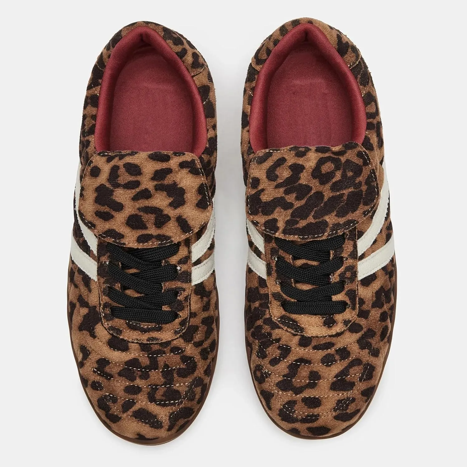 Leopard Sneakers for Women Casual Fashion Anti Slip Tennis Shoes Womens Comfortable Breathable Walking Skate Shoes