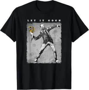 Let it Gogh T Shirt - Van Gogh Distressed Graphic Tee Gift T-Shirt