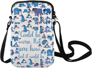 LEVLO Donkey Crossbody Bag Cartoon Donkey Fans Gifts Could Be Worse Not Sure How But It Could Be Cartoon Donkey Merch