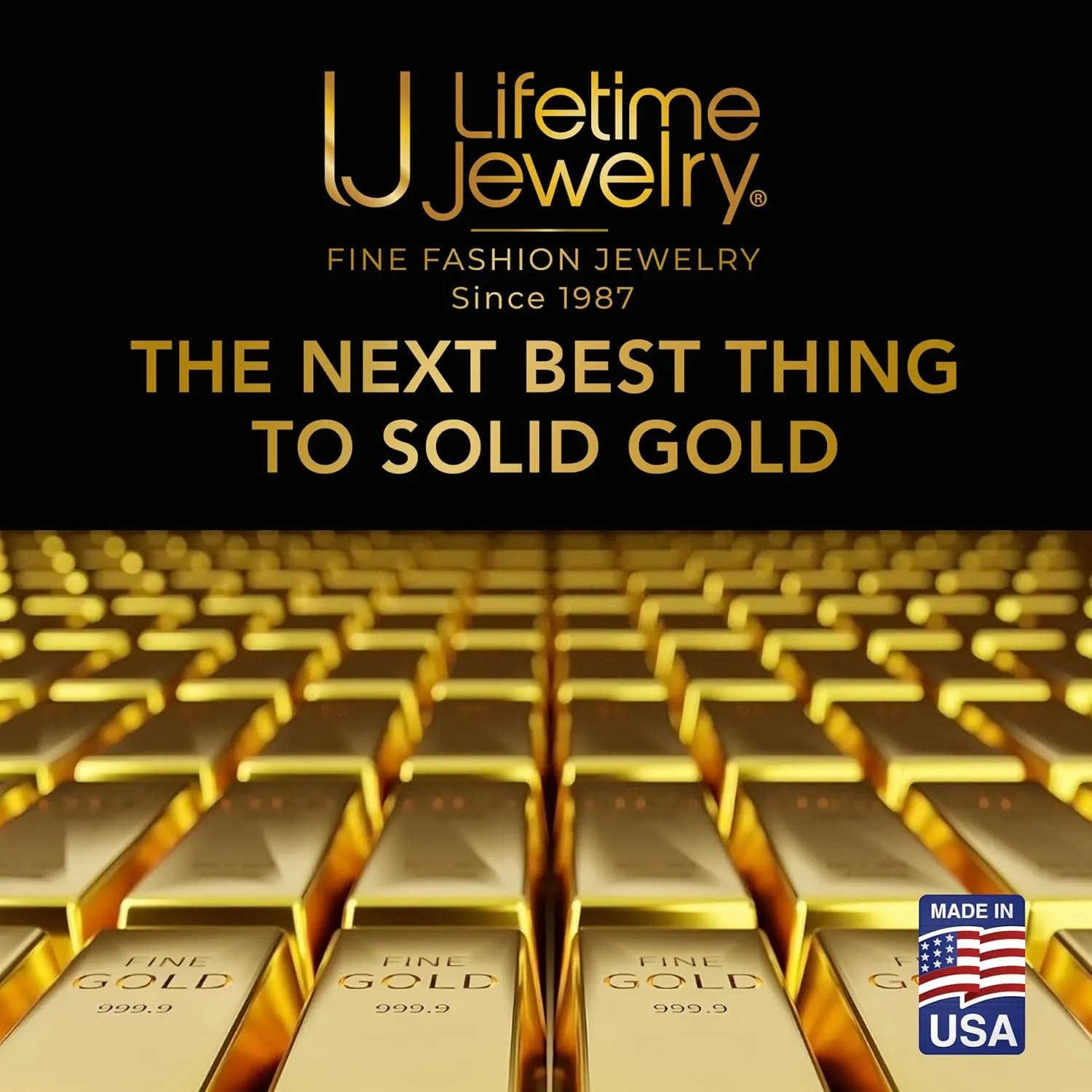 LIFETIME JEWELRY 7mm Rope Chain Necklace 24k Real Gold Plated for Men and Women