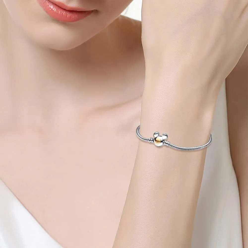 LIGHTDOG Charm Bracelet for Pandora Charms 925 Sterling Silver Snake Chain Bracelet Fit Any Charm Gift for Women