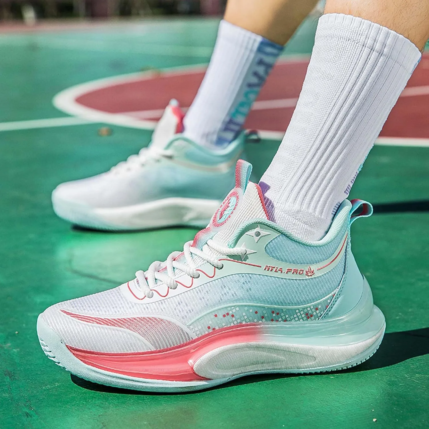 Lightweight Hiking Basketball Shoes, Shock-Absorbing Walking Sports Shoes, Anti Slip Casual Running Shoes