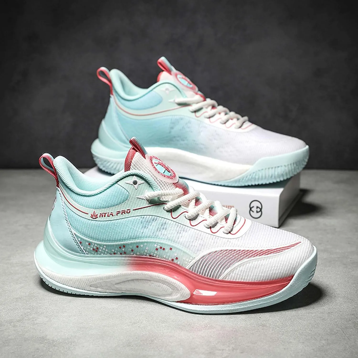 Lightweight Hiking Basketball Shoes, Shock-Absorbing Walking Sports Shoes, Anti Slip Casual Running Shoes