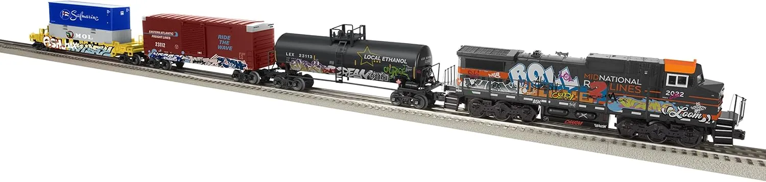 Lionel Graffiti Electric O Gauge Bluetooth 5.0 Train Set with Remote