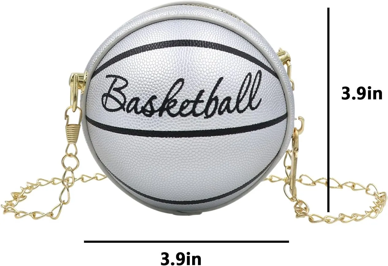 Little Girls Basketball Letter Crossbody Purse Basketball Shape Purse Mini Round Ball Crossbody Purse Shoulder Bag for Girls
