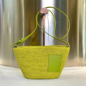 Loewe Summer Collection Crossbody 6573 in Green Straw