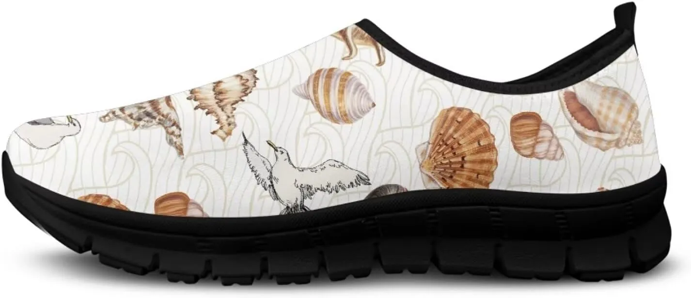 Low-Cut Marine Life Pattern Casual Shoes | Womens Tennis Shoes | Walking Shoes | Polyester Fabric Breathable Shoes | Comfortable & Stylish