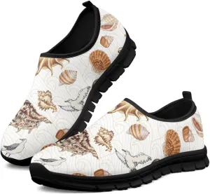 Low-Cut Marine Life Pattern Casual Shoes | Womens Tennis Shoes | Walking Shoes | Polyester Fabric Breathable Shoes | Comfortable & Stylish