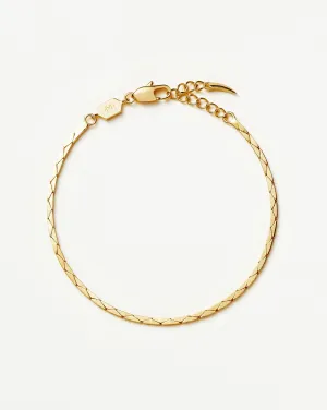 Lucy Williams Cobra Snake Chain Bracelet | 18ct Gold Plated