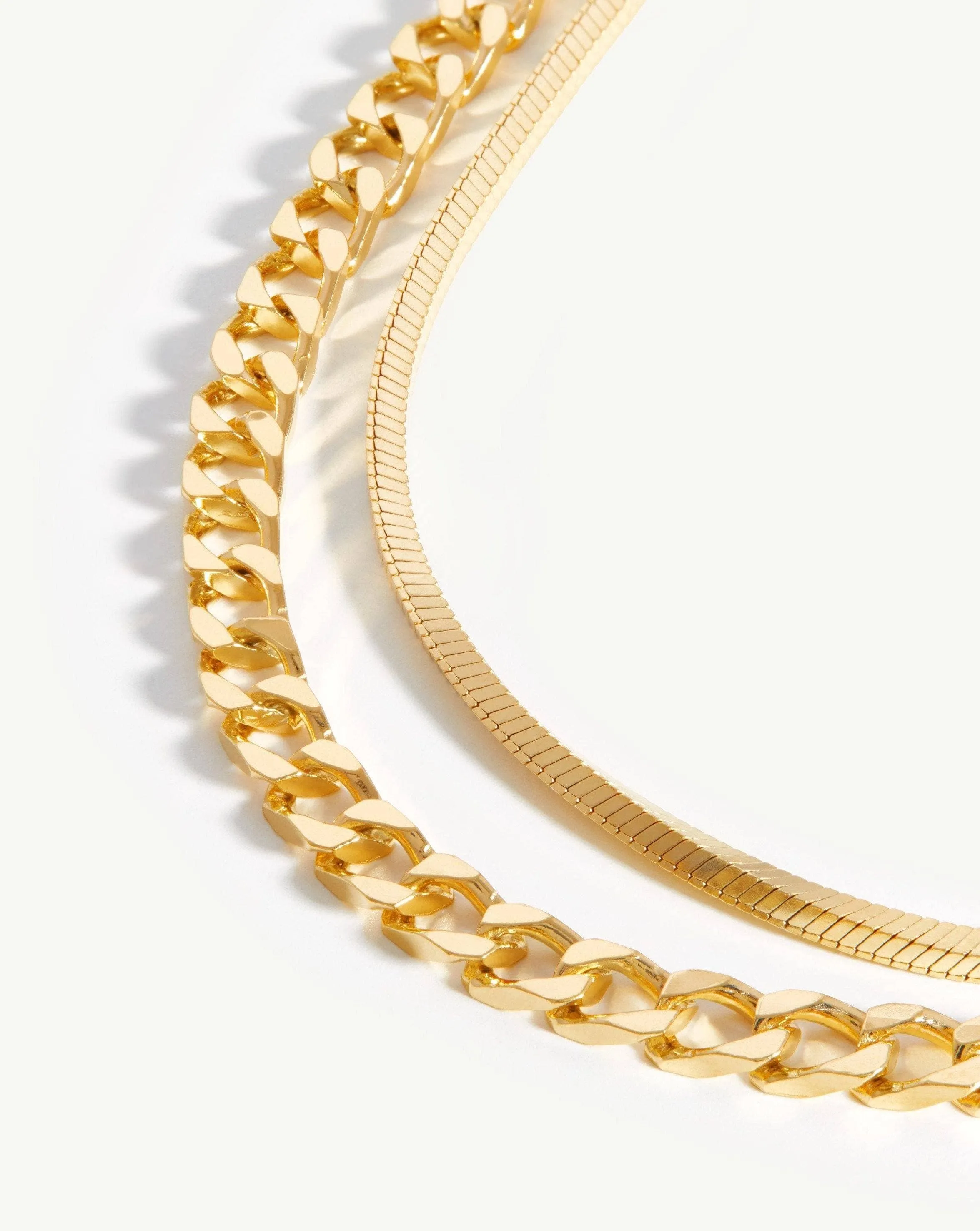Lucy Williams Snake Chain Necklace Set | 18k Gold Vermeil