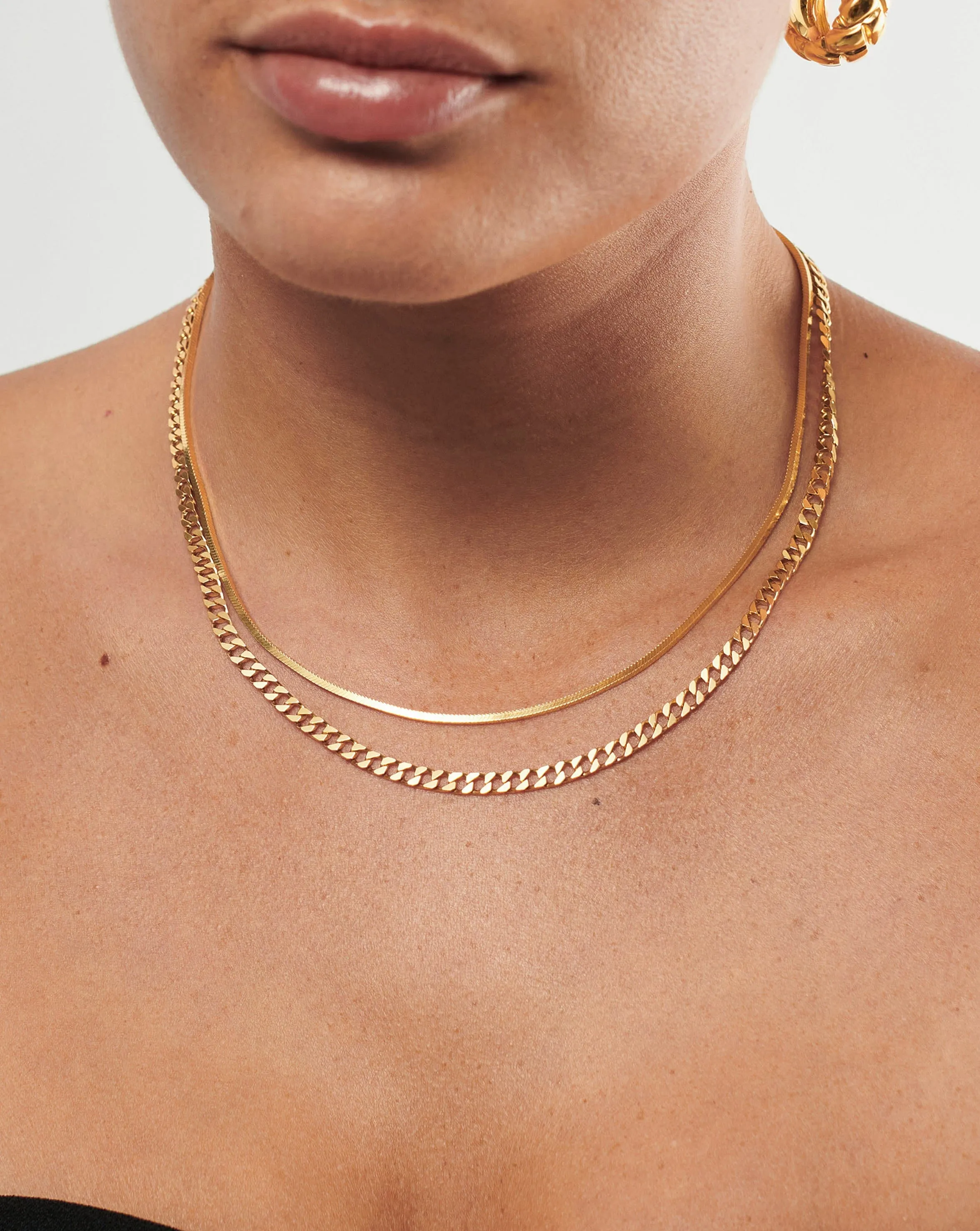 Lucy Williams Snake Chain Necklace Set | 18k Gold Vermeil