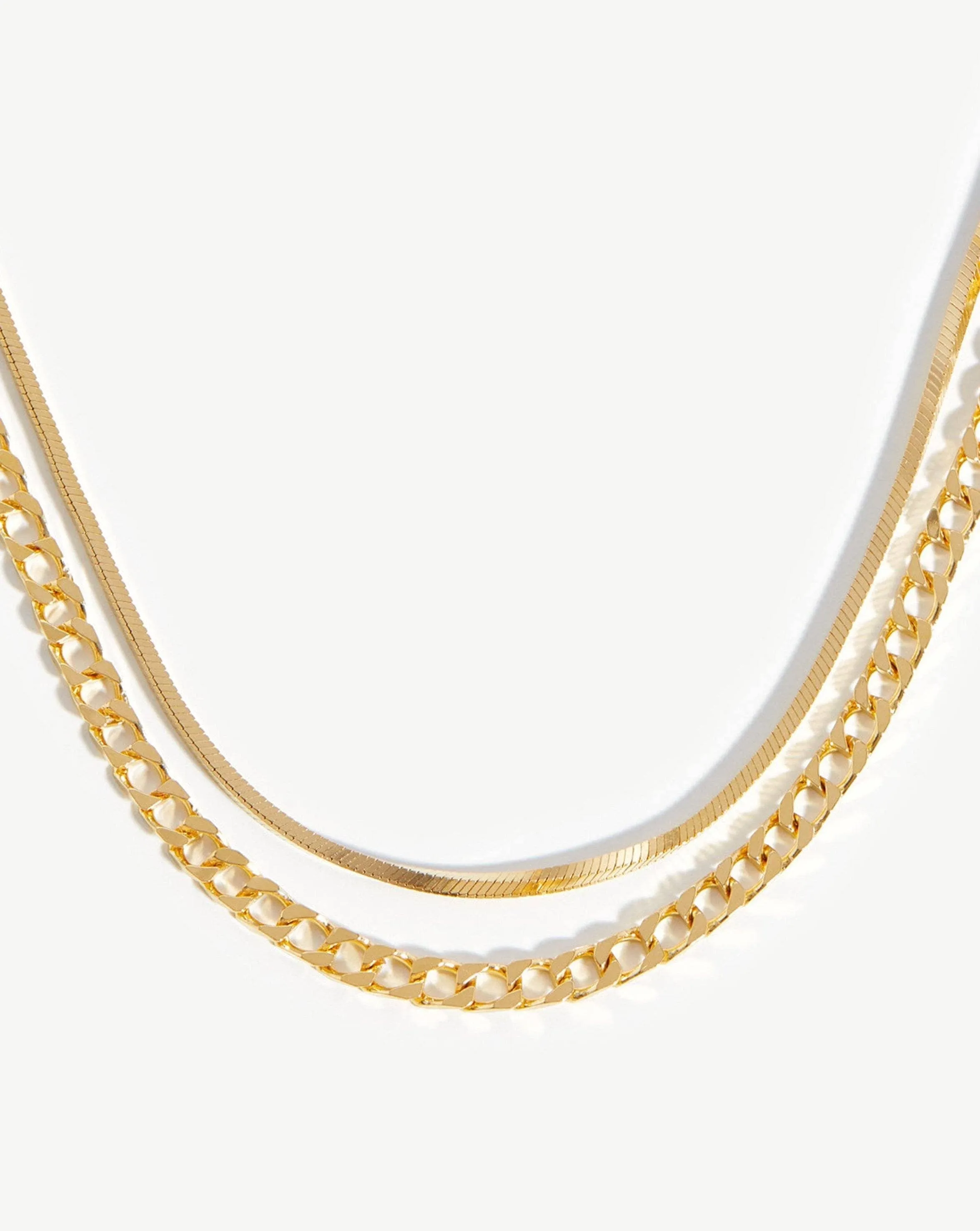 Lucy Williams Snake Chain Necklace Set | 18k Gold Vermeil