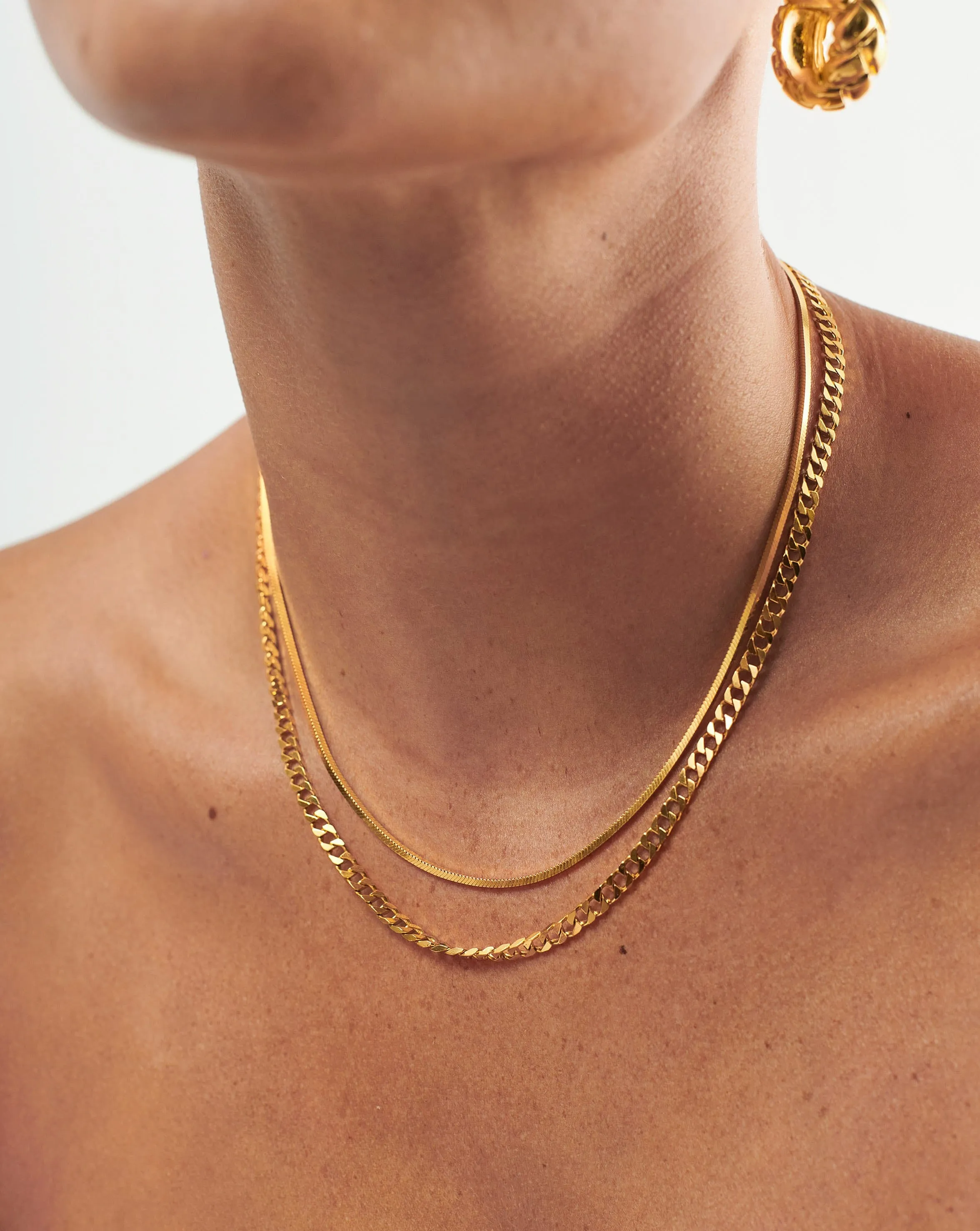 Lucy Williams Snake Chain Necklace Set | 18k Gold Vermeil