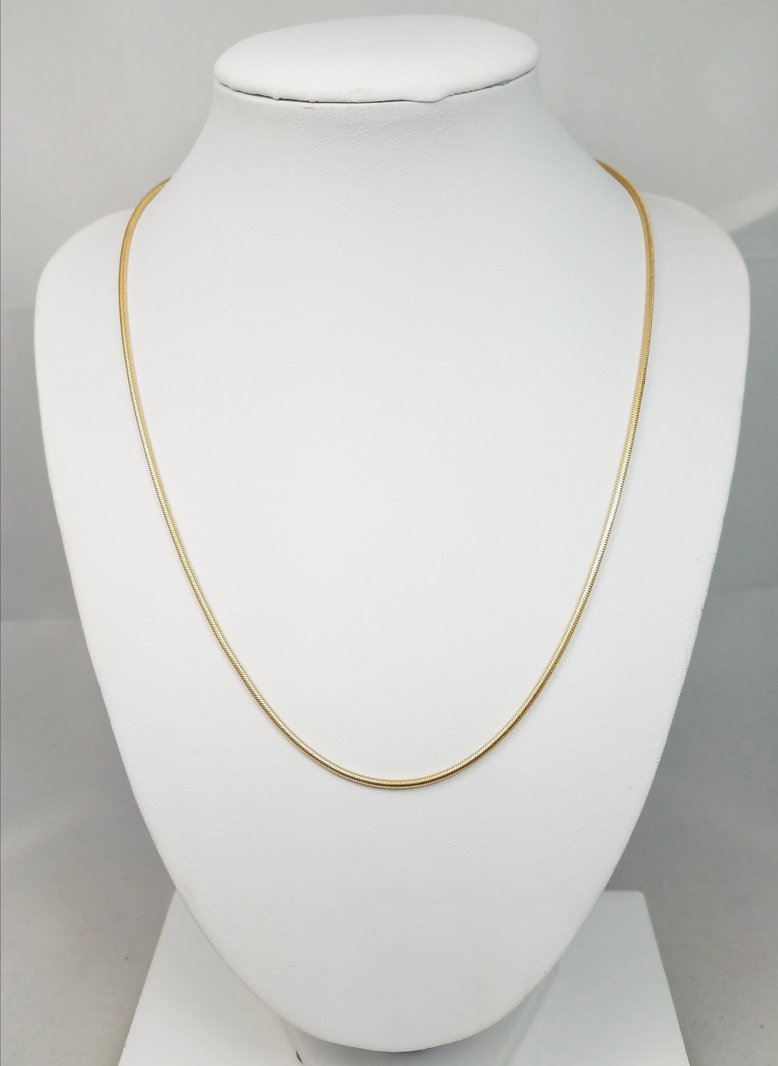 Luxurious Solid 14k Yellow Gold 18.75" Snake Chain