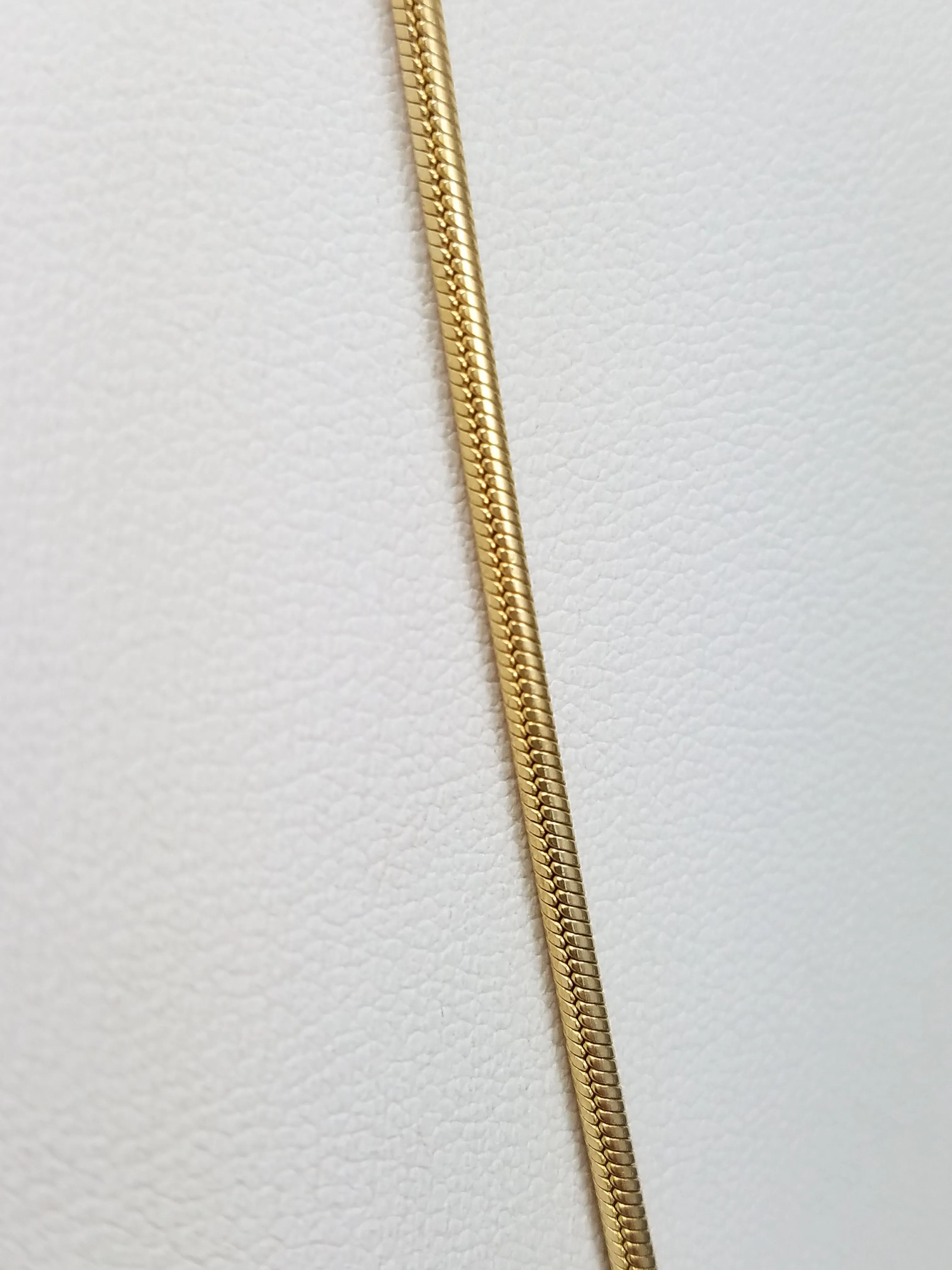 Luxurious Solid 14k Yellow Gold 18.75" Snake Chain
