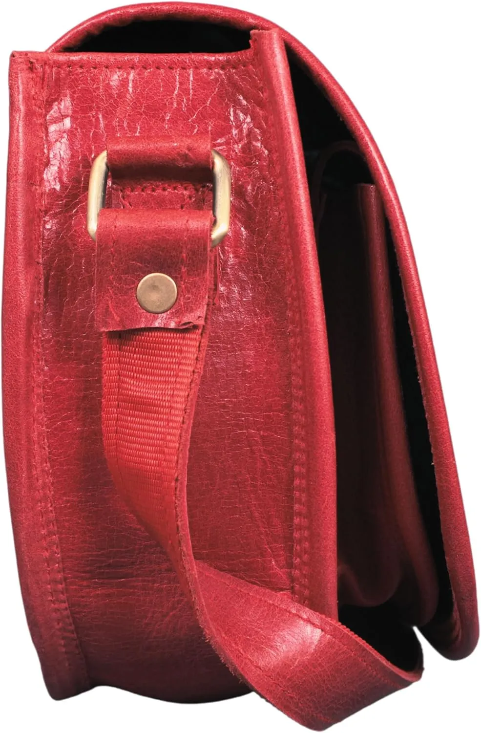 Madosh, Saddle Bag For Women Genuine Leather Crossbody Bag Girls Sling Purse Ladies Cross-Over Small Handbag