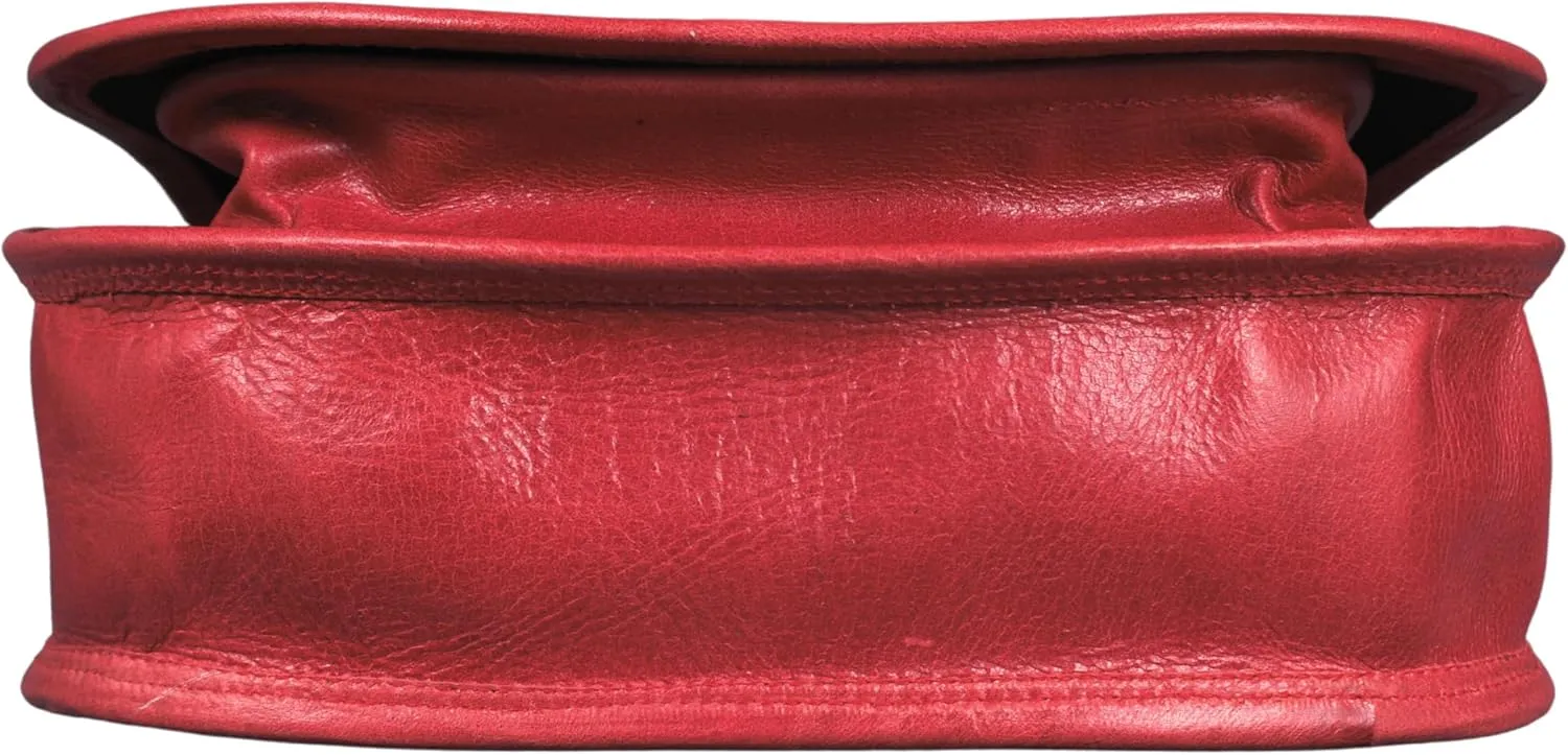 Madosh, Saddle Bag For Women Genuine Leather Crossbody Bag Girls Sling Purse Ladies Cross-Over Small Handbag