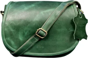 Madosh, Saddle Bag For Women Genuine Leather Crossbody Bag Girls Sling Purse Ladies Cross-Over Small Handbag