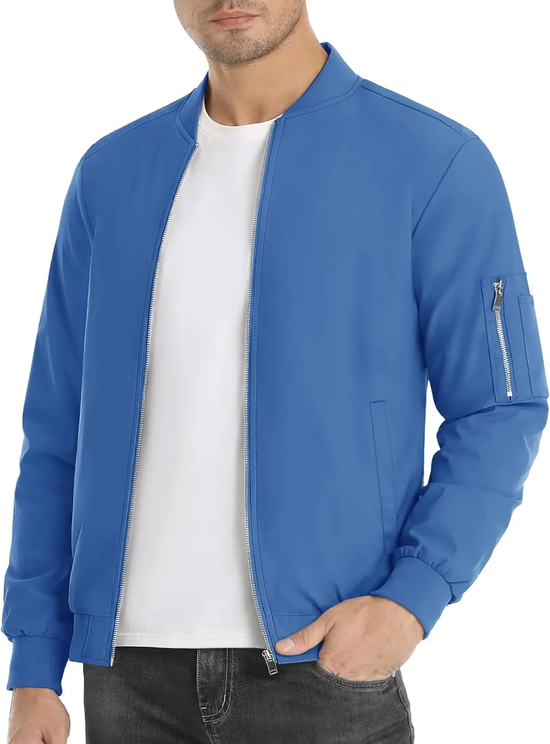 MAGNIVIT Men's Lightweight Bomber Jacket Windbreaker Casual Fall Spring Outdoor Coat