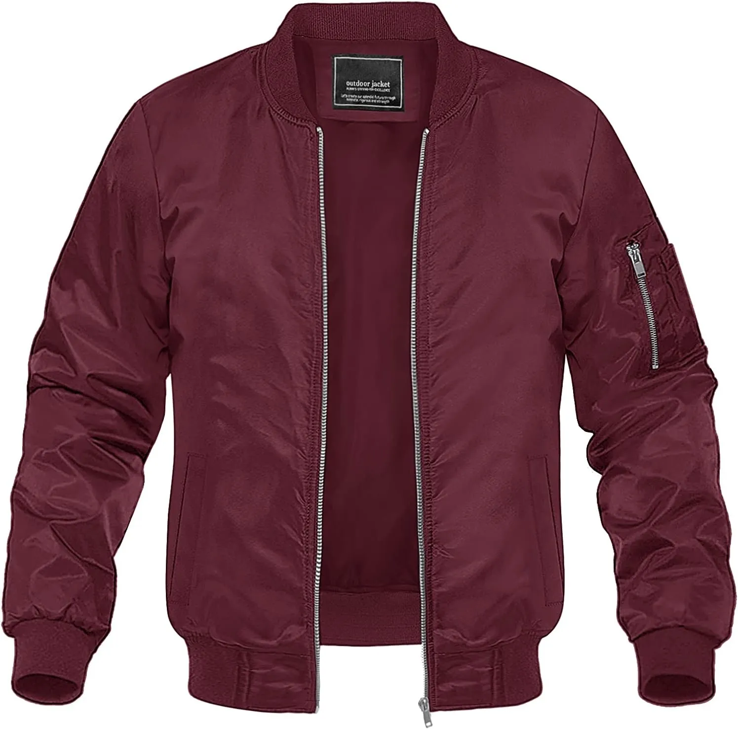 MAGNIVIT Men's Lightweight Bomber Jacket Windbreaker Casual Fall Spring Outdoor Coat