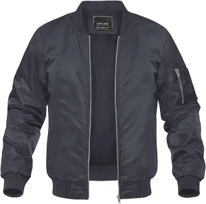 MAGNIVIT Men's Lightweight Bomber Jacket Windbreaker Casual Fall Spring Outdoor Coat