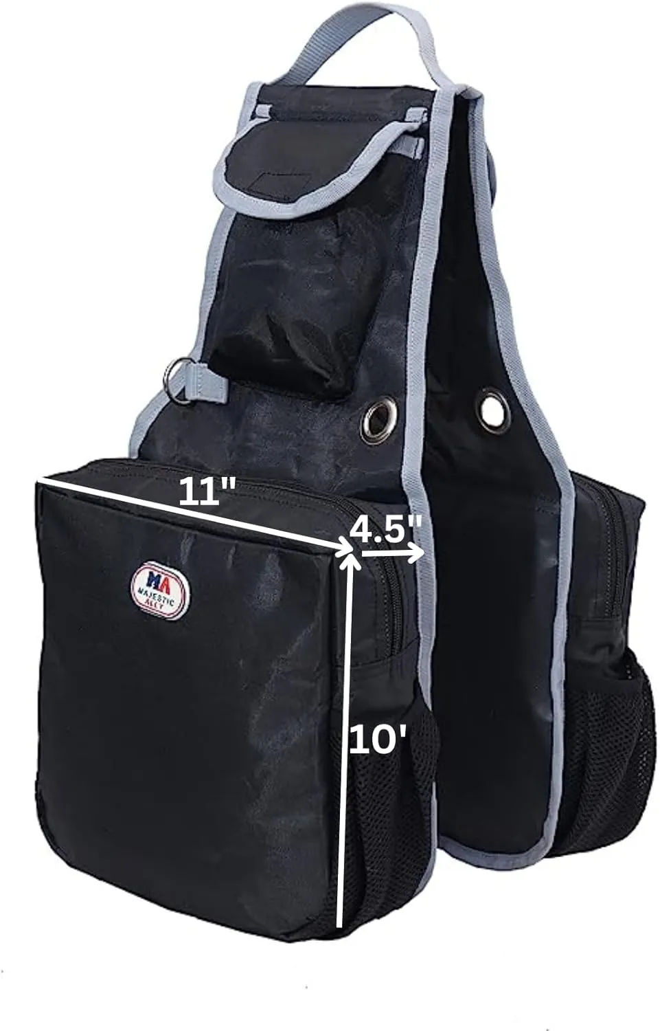 Majestic Ally 1000D Nylon Saddle Bag for Horseback Riding