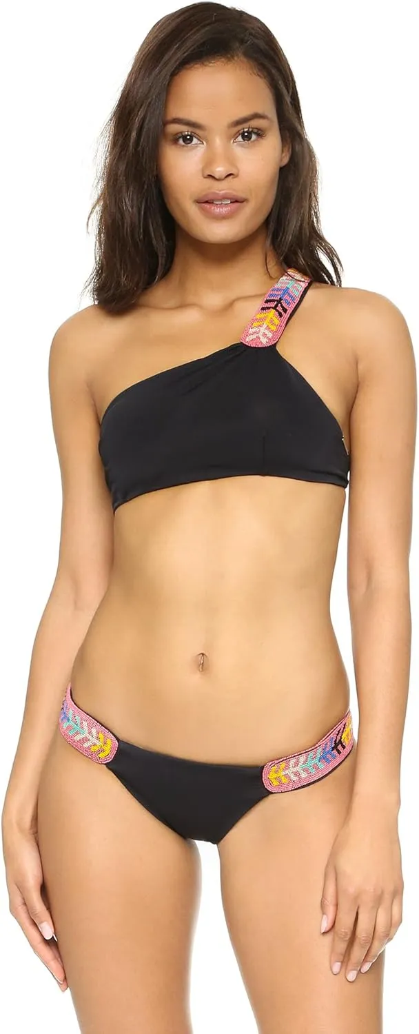 Mara Hoffman Women's Standard Embellished Side Strap Bikini Bottom Swimsuit