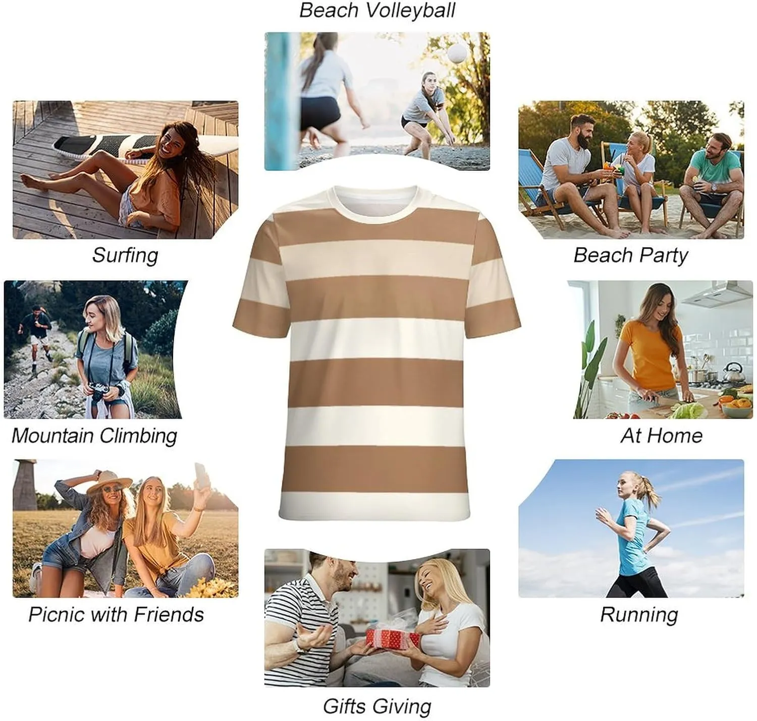 MARSVOVO Women's Camo Tiger Stripe T-Shirt Casual Loose Business Lightweight Hide Belly Summer Novelty Soft Blouse
