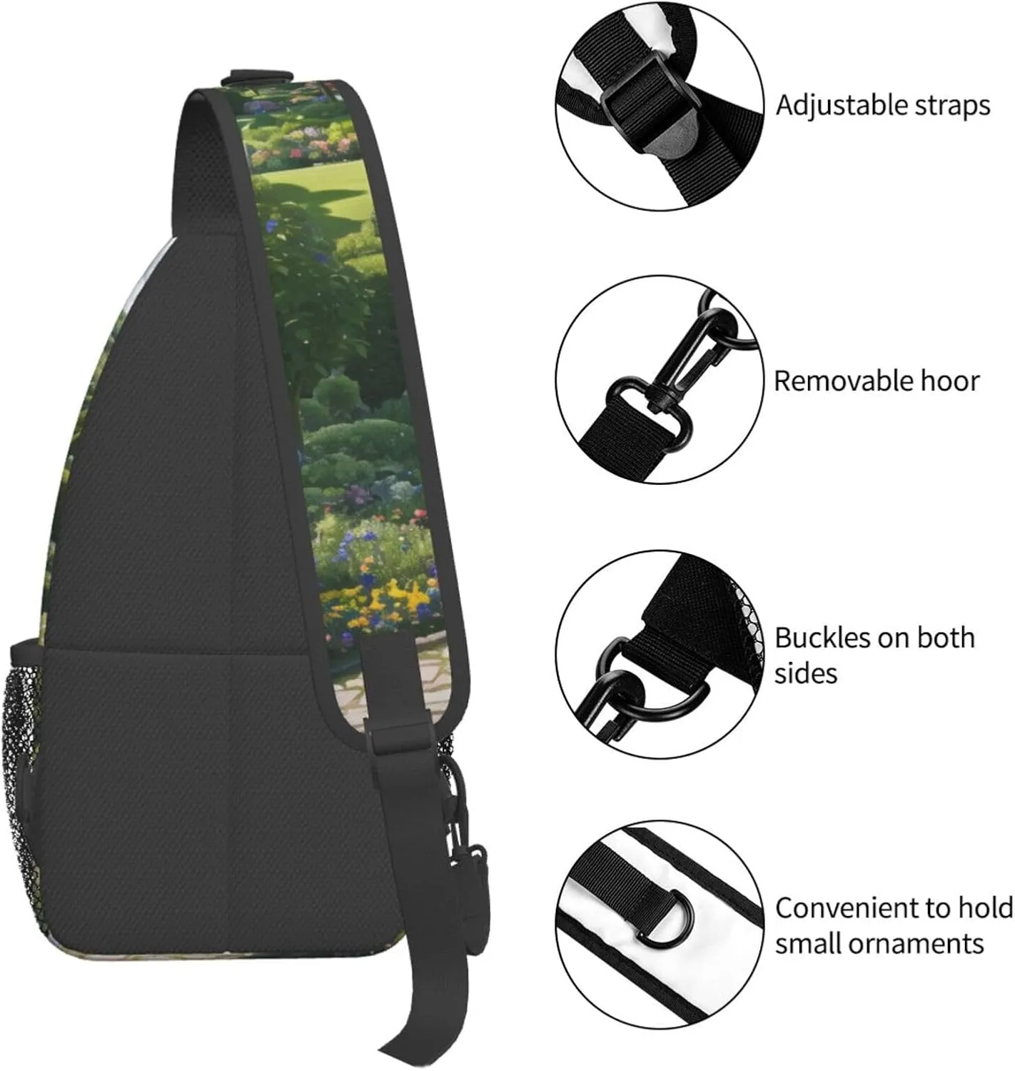 Mechanical Gold Disc Sling Bag For Women Mencross Sling Bag Fashion Crossbody Shoulder Bag Chest Bag For Hiking Travel