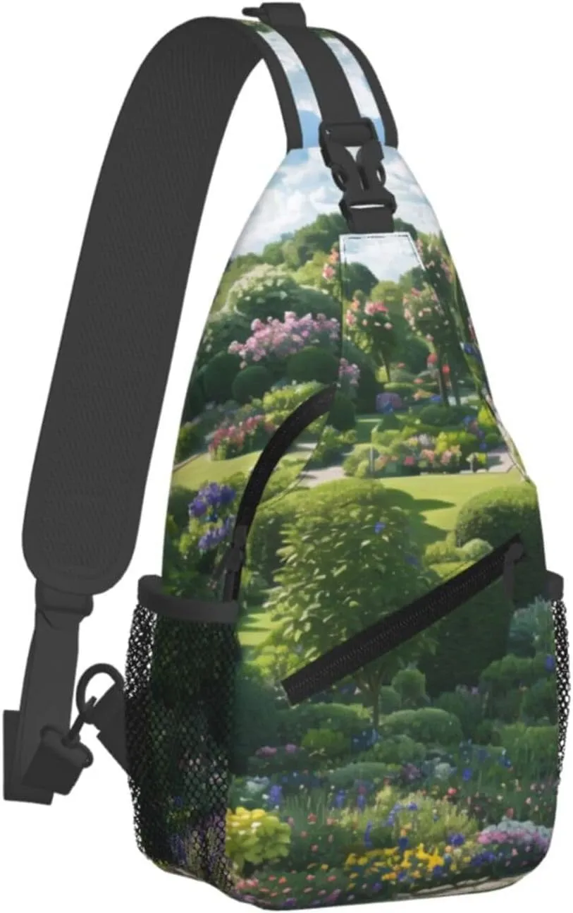 Mechanical Gold Disc Sling Bag For Women Mencross Sling Bag Fashion Crossbody Shoulder Bag Chest Bag For Hiking Travel
