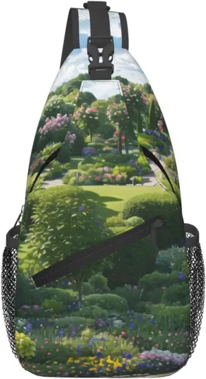 Mechanical Gold Disc Sling Bag For Women Mencross Sling Bag Fashion Crossbody Shoulder Bag Chest Bag For Hiking Travel