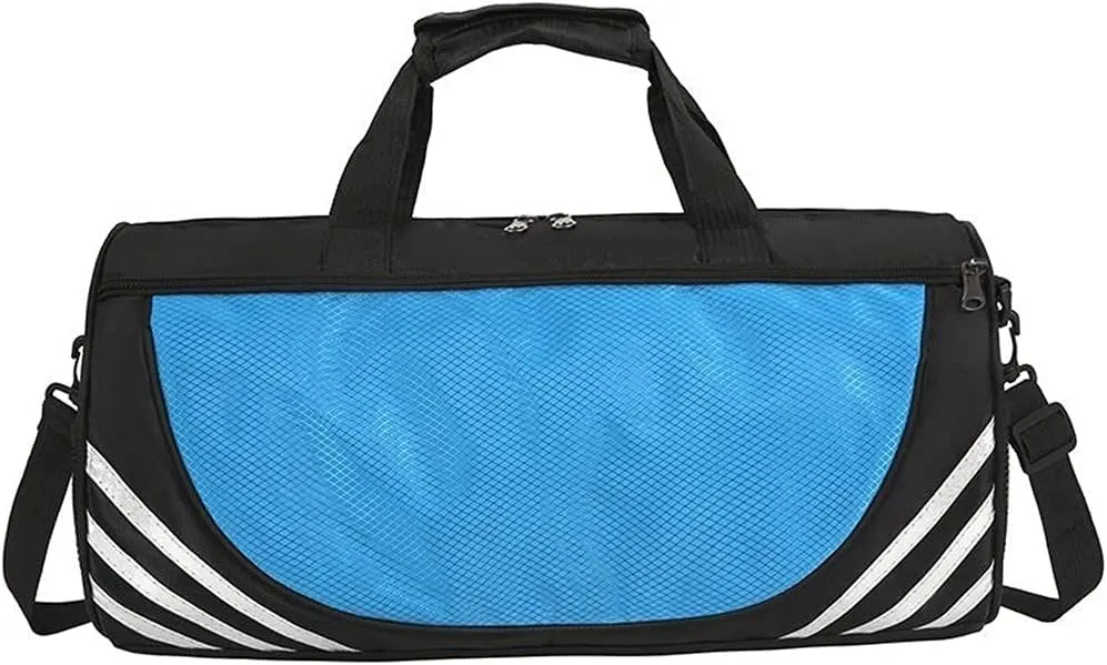 Men Women Travel Large Capacity Fitness Durable Sports Bag Weekend Travel with Shoulder Handbag (B)