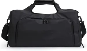Men's and Women's Sports Travel Portable Ultralight Training Gym Bag Durable Multifunctional Outdoor Sports Handbag (Black)