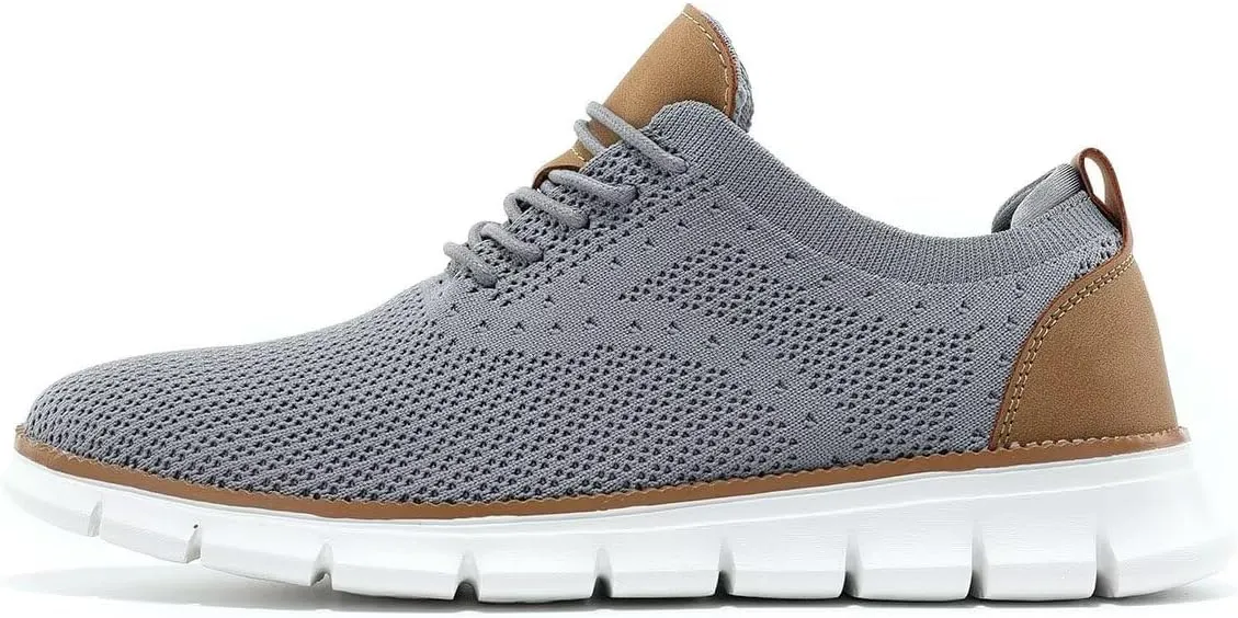 Mens Business Oxford Shoes Mesh Casual Sneakers Lightweight Breathable Work Office Dress Shoes Comfortable Walking Trainers for Men