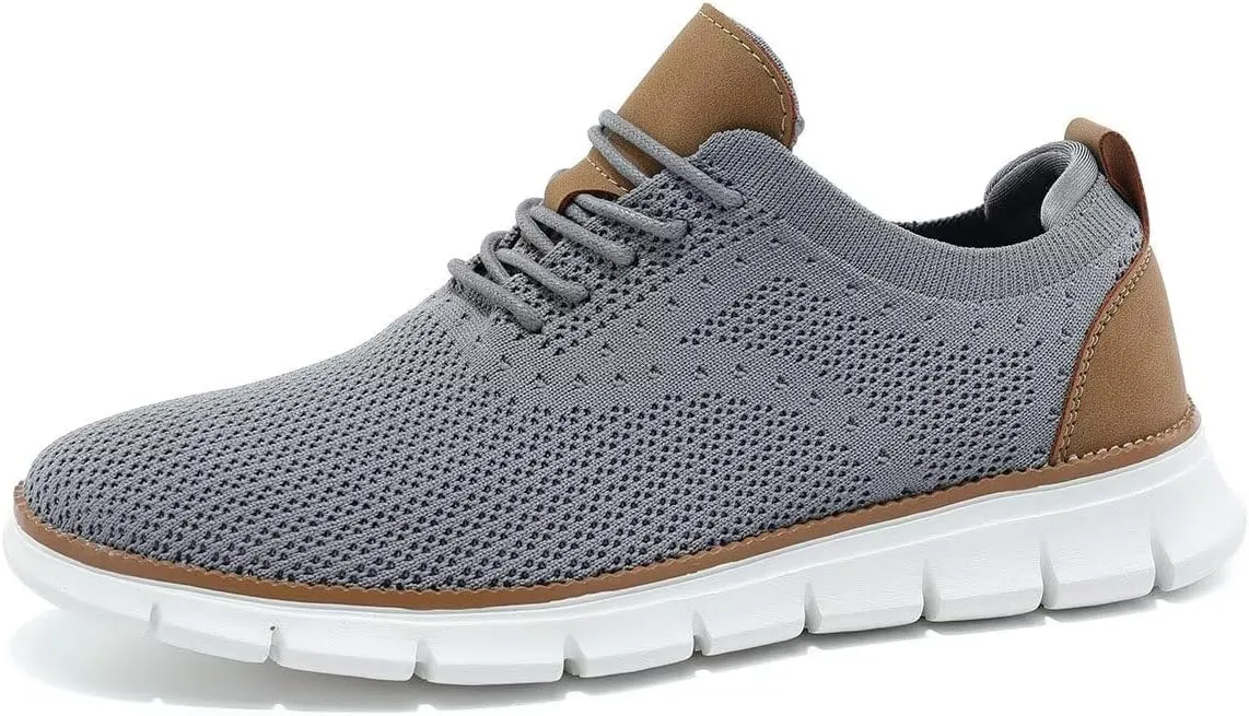 Mens Business Oxford Shoes Mesh Casual Sneakers Lightweight Breathable Work Office Dress Shoes Comfortable Walking Trainers for Men